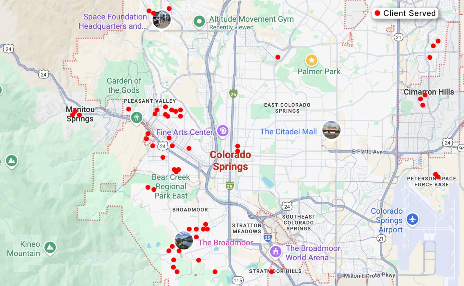 Gotcha Covered Service Map